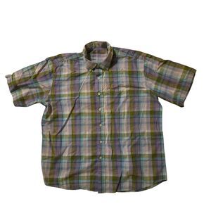 Alan Flusser XL Striped Purple Cotton Button Down Preppy Collegiate